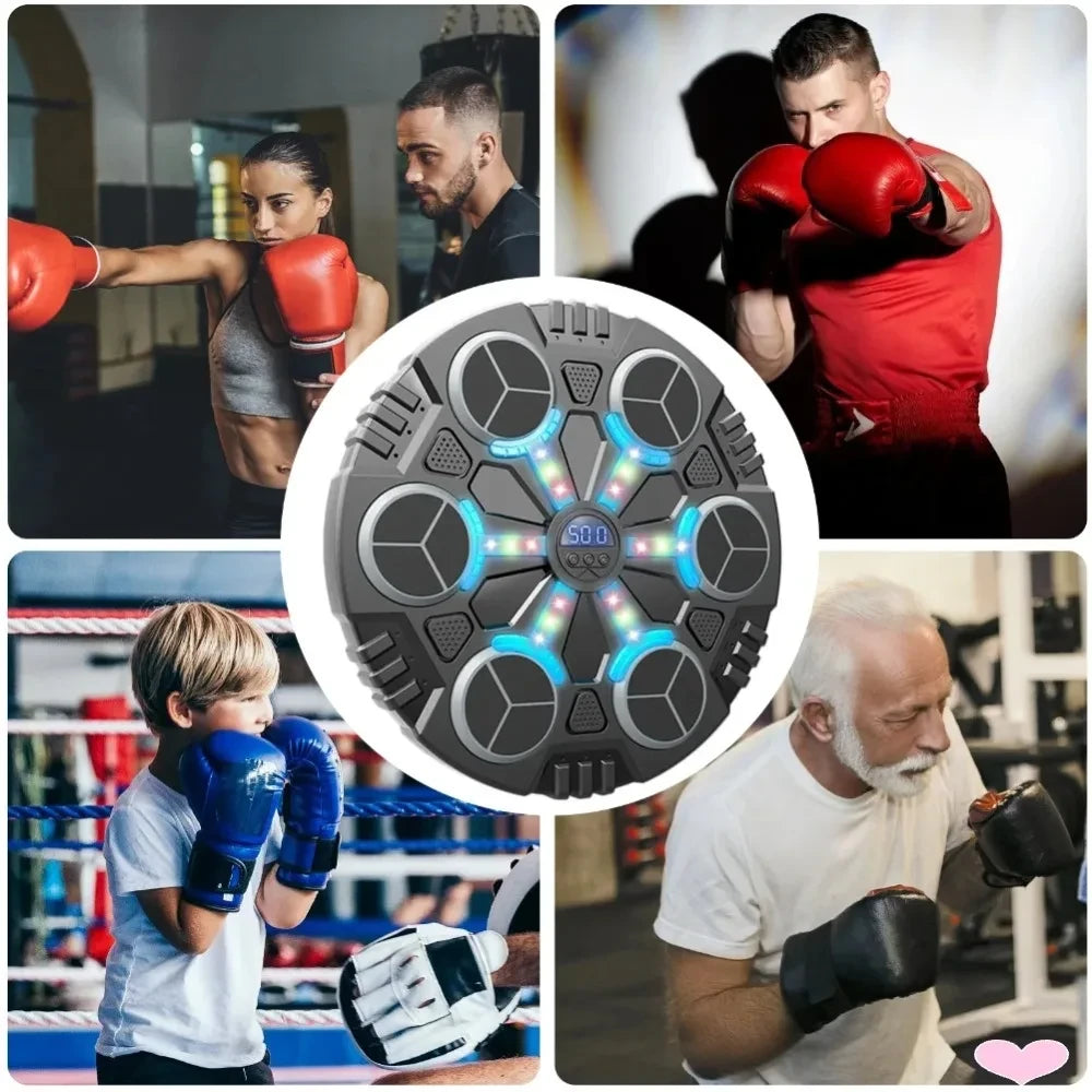 Smart Wall Mounted Boxing MachineSmart Bluetooth Connection Music Boxing Machine Noise Reduction Rhythm Lights for Home