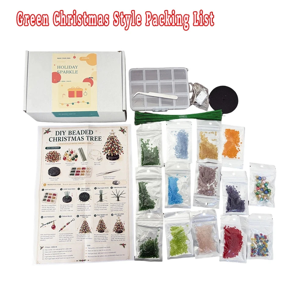 DIY Beaded Holiday Ornament Craft Kit